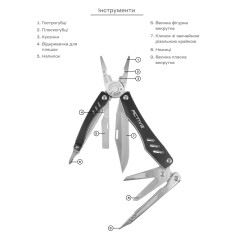 Мультитул Active Scitool. Цвет - black