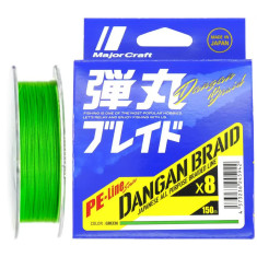 Шнур Major Craft Dangan Braid X8 150m (салат.) #0.6/0.06mm 14lb/5.2kg Шнур Major Craft Dangan Braid X8 150m (салат.) #0.6/0.06mm 14lb/5.2kg