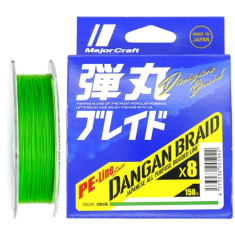 Шнур Major Craft Dangan Braid X8 150m (салат.) #1.2/0.16mm 25lb/9.8kg Шнур Major Craft Dangan Braid X8 150m (салат.) #1.2/0.16mm 25lb/9.8kg