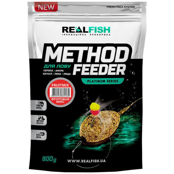 Прикормка Real Fish Method Feeder Фруктовий микс 0.8kg
