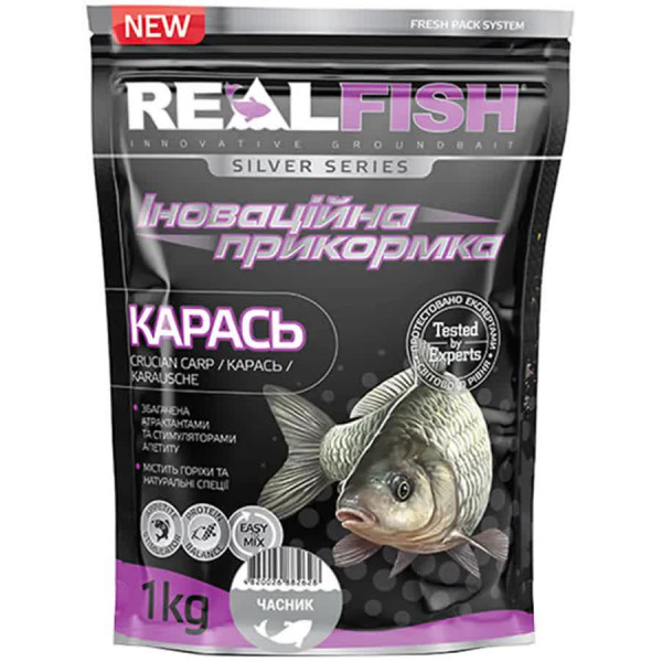 Прикормка Real Fish Silver Series Карась Чеснок 1kg