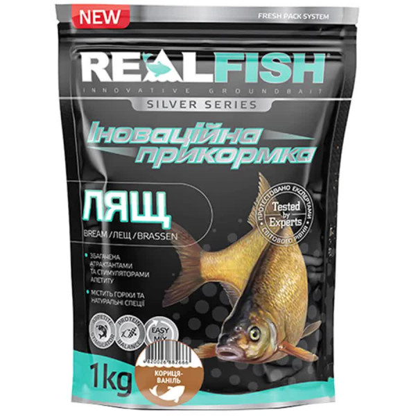 Прикормка Real Fish Silver Series Лещ Корица-Ваниль 1kg