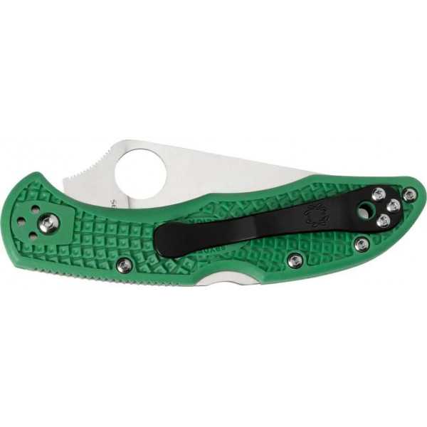 Нож Spyderco Delica4 Flat Ground Green