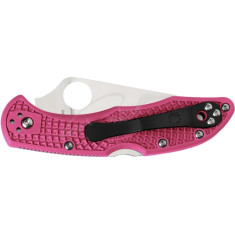 Ніж Spyderco Delica 4 Flat Ground Pink