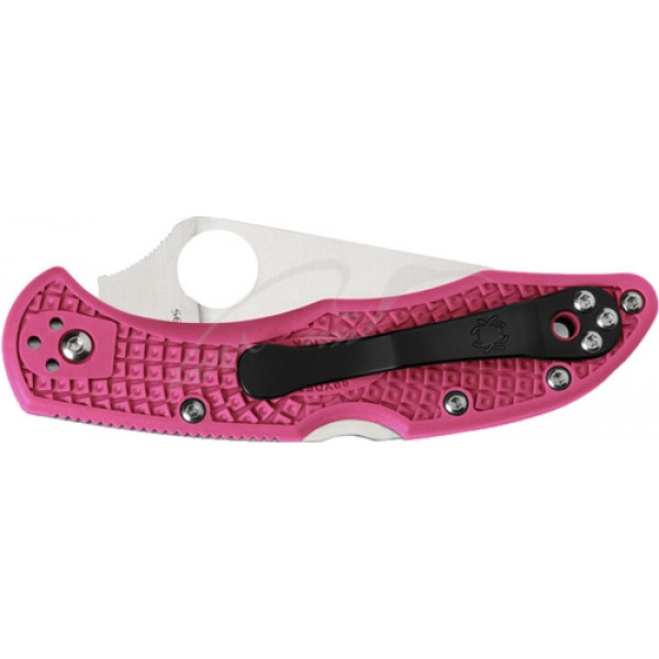 Ніж Spyderco Delica 4 Flat Ground Pink