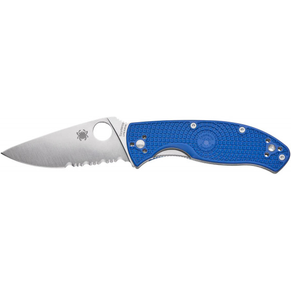 Ніж Spyderco Tenacious blue напівсерейтор