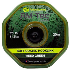 Поводковый материал RidgeMonkey RM-Tec Soft Coated Hooklink Weed Green 35lb 20м