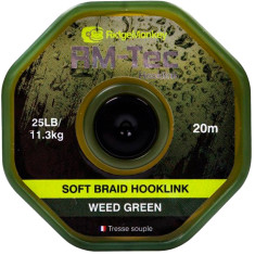 Повідковий матеріал RidgeMonkey RM-Tec Soft Braid Hooklink Weed Green 25lb 20м Повідковий матеріал RidgeMonkey RM-Tec Soft Braid Hooklink Weed Green 25lb 20м