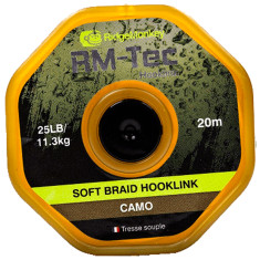 Повідковий матеріал RidgeMonkey RM-Tec Soft Braid Hooklink Camo 25lb 20м Повідковий матеріал RidgeMonkey RM-Tec Soft Braid Hooklink Camo 25lb 20м