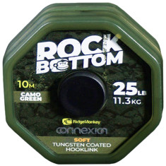 Поводковый материал RidgeMonkey Rock Bottom Tungsten Coated Soft 10m 25lb/11.3kg ц:camo green