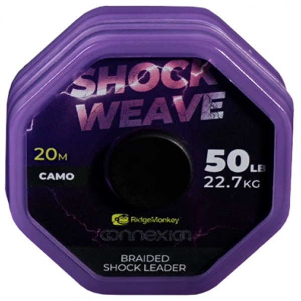 Шоклідер RidgeMonkey Connexion Shock Weave Braided Shock Leader 20m 50lb/22.7kg