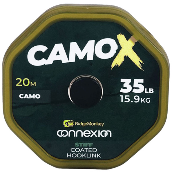 Поводковый материал RidgeMonkey Connexion CamoX Stiff Coated Hooklink 20m 25lb/11.3kg