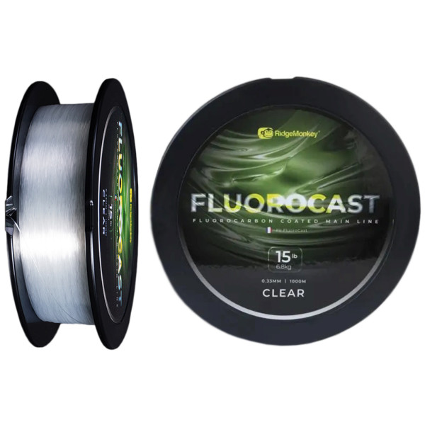 Леска RidgeMonkey FluoroCast Fluoro Coated Main Line 1000m 0.37mm 18lb/8.2kg
