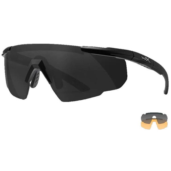 Очки баллистические Wiley X Saber Advanced. 2 линзы (Grey/Rust) оправа Black