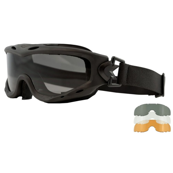 Маска-очки баллистические Wiley X Spear. 3 линзы (Grey/Clear/Light Rust) Black