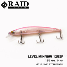 Wobbler Raid Level Minnow 125mm 14.0g #014 Skeleton Candy