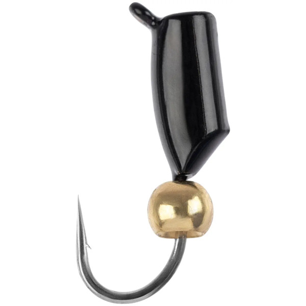 Мормышка вольфрамовая Viking Fishing Rigabik+bead 0.62g 2.5mm Black+G (5шт)