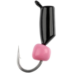 Mormyshka tungsten Viking Fishing Rigabik+bead 0.35g 2mm Black+P (5pcs)