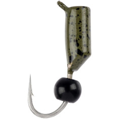 Mormyshka tungsten Viking Fishing Rigabik+bead 0.35g 2mm Olive+B (5pcs)