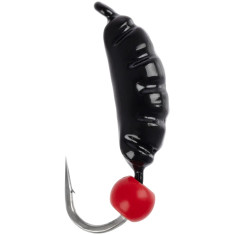 Mormyshka tungsten Viking Fishing Shrimp+bead 0.37g 7mm Black+R (5pcs)