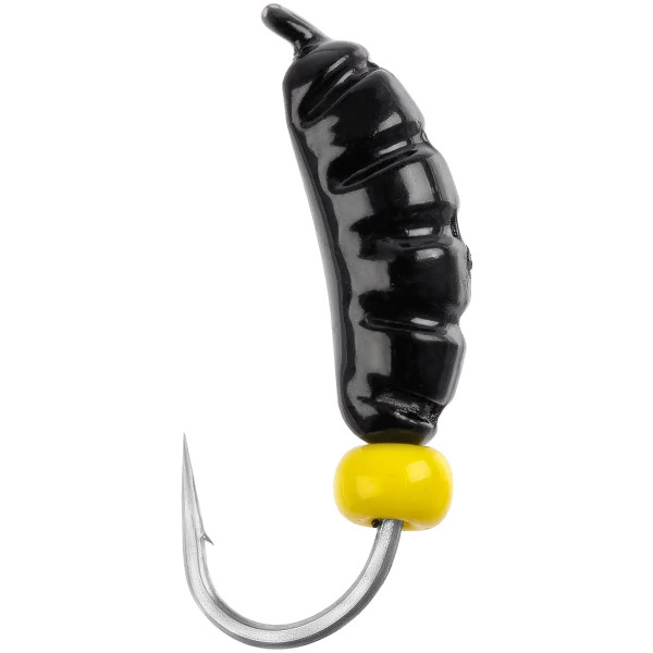 Мормышка вольфрамовая Viking Fishing Shrimp+bead 0.64g 8mm Black+Y (5шт)