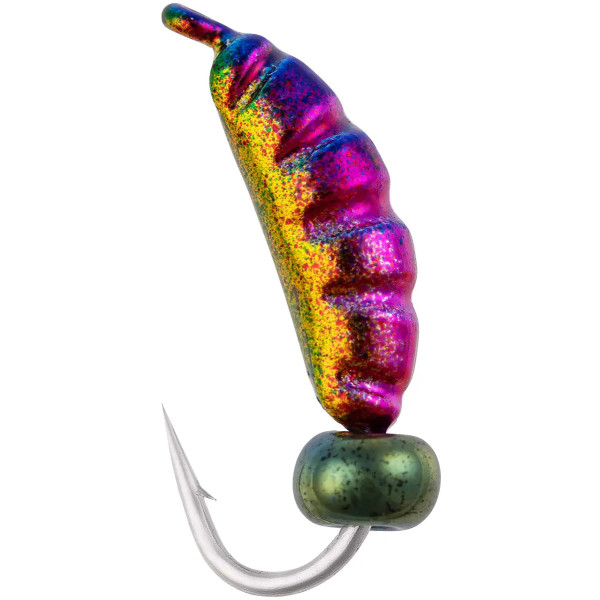 Мормышка вольфрамовая Viking Fishing Shrimp+bead 0.64g 8mm Rainbow (5шт)