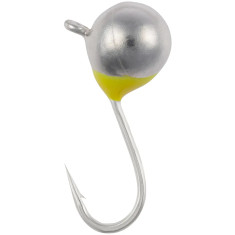 Mormyshka tungsten Viking Fishing Round+drop 0.31g 3mm Silver (5pcs)