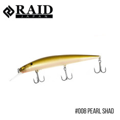 Wobbler Raid Level Minnow Plus 125mm 14.0g #008 Pearl Shad