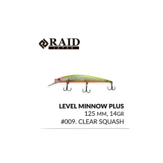 Wobbler Raid Level Minnow Plus 125mm 14.0g #009 Clear Squash