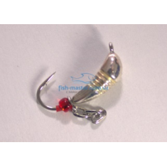 Tungsten jig Winter Star banana notched chain 4.0mm / 1.2g hook No. 12: silver / silver