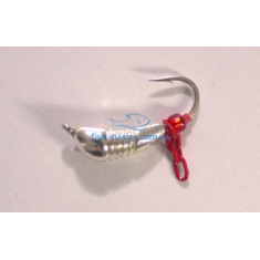 Tungsten jig Winter Star banana notched chain 4.0mm / 1.2g hook No. 12: silver / red