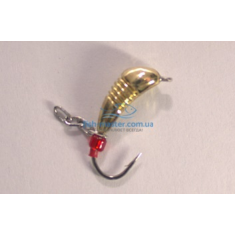 Tungsten jig Winter Star banana notched chain 4.0mm / 1.2g hook No. 12: gold / silver