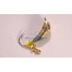Tungsten jig Winter Star banana notched chain 4.0mm / 1.2g hook No. 12: gold / yellow