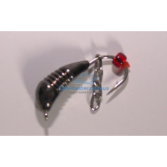 Tungsten jig Winter Star banana notched chain 4.0mm / 1.2g hook No. 12: black / silver