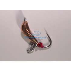 Tungsten jig Winter Star banana notched chain 4.0mm / 1.2g hook No. 12: copper / silver