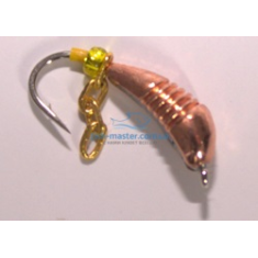 Tungsten jig Winter Star banana notched chain 4.0mm / 1.2g hook No. 12: copper / yellow