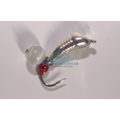 Tungsten jig Winter Star banana notched hanger 4.0mm / 1.2g hook No. 12: silver / white