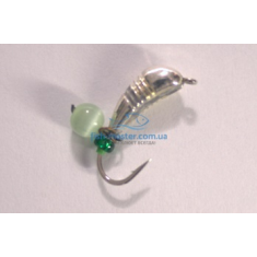 Tungsten jig Winter Star banana notched hanger 4.0mm / 1.2g hook No. 12: silver / green