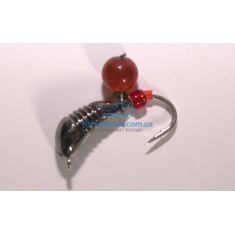 Tungsten jig Winter Star banana notched hanger 4.0mm / 1.2g hook No. 12: black / red
