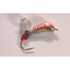 Tungsten jig Winter Star banana notched hanger 4.0mm / 1.2g hook No. 12: copper / white