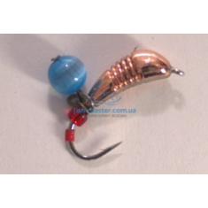 Tungsten jig Winter Star banana notched hanger 4.0mm / 1.2g hook No. 12: copper / blue
