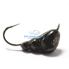 Tungsten jig Winter Star ant eye 3.0mm / 0.30gr. hook number 18: black