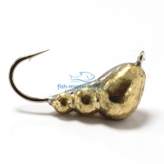 Tungsten jig Winter Star ant eye 3.0mm / 0.30gr. hook number 18: gold