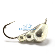Tungsten jig Winter Star ant eye 3.0mm / 0.30gr. hook number 18: silver