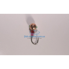 Tungsten jig Winter Star shot hole cambric 4.0mm / 0.48gr. hook number 16: copper