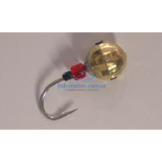 Tungsten jig Winter Star shot edge hole cambric 3.0mm / 0.22gr. hook number 18: gold