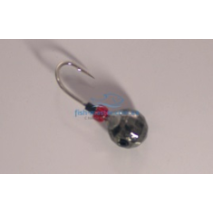 Tungsten jig Winter Star shot edge hole cambric 3.0mm / 0.22gr. hook number 18: black