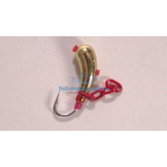 Tungsten jig Winter Star Uralka chain 3.0mm / 0.57g hook No. 16: gold / red