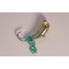 Tungsten jig Winter Star Uralka chain 3.0mm / 0.57g hook number 16: gold / green