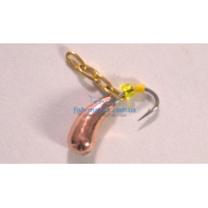 Tungsten jig Winter Star Uralka chain 3.0mm / 0.57g hook No. 16: copper / yellow